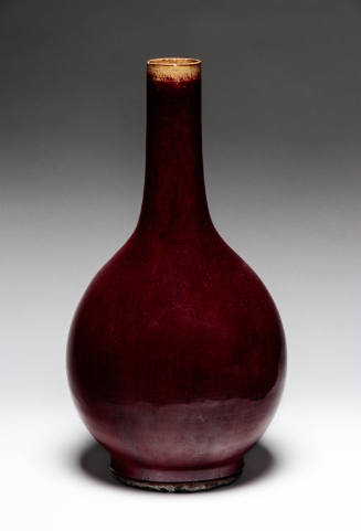 Copper Red-Glazed Bottle Vase