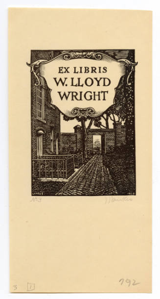 W. Lloyd Wright Bookplate