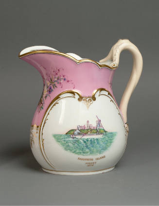 Presentation Pitcher (inscribed, back “Henry Z. Nichols / From / Isaac H. Brown” and front “Faulkners Island / August / 1879”)